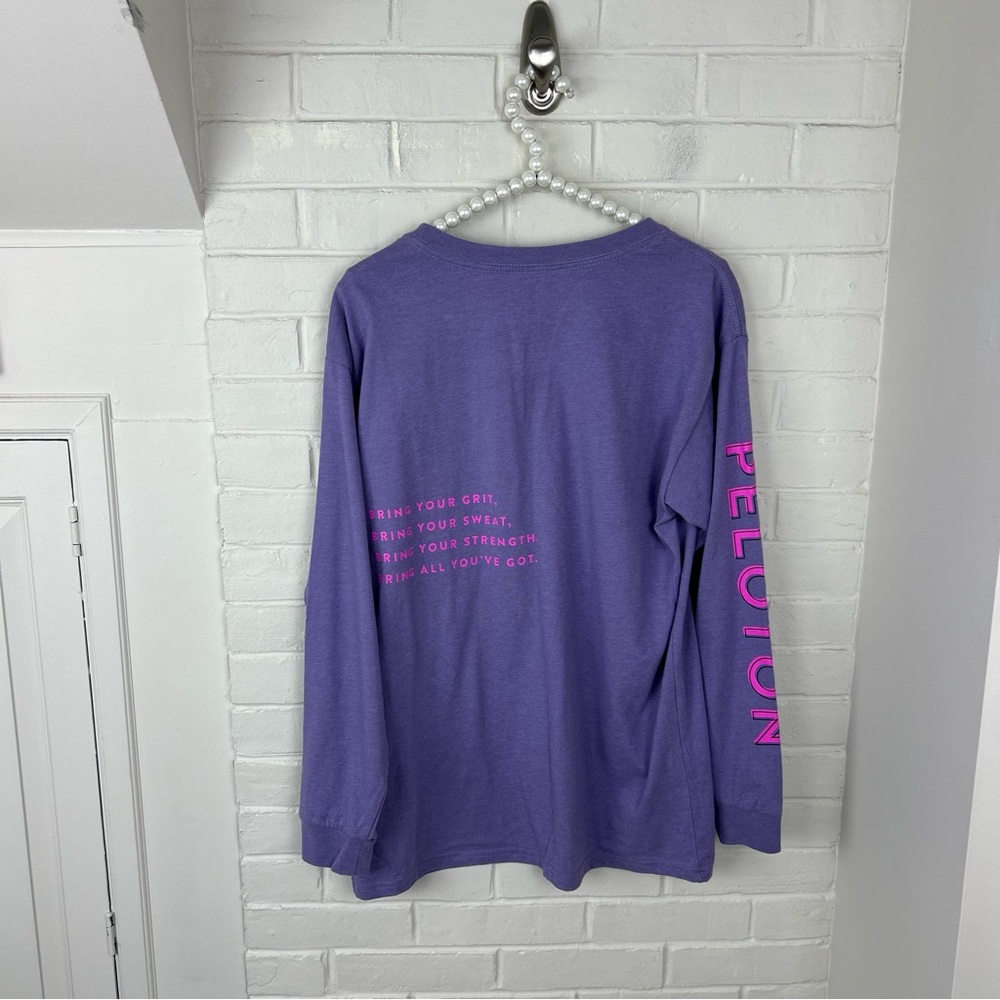 Peloton Purple Graphic Long Sleeve Shirt Size S - Picture 7 of 8